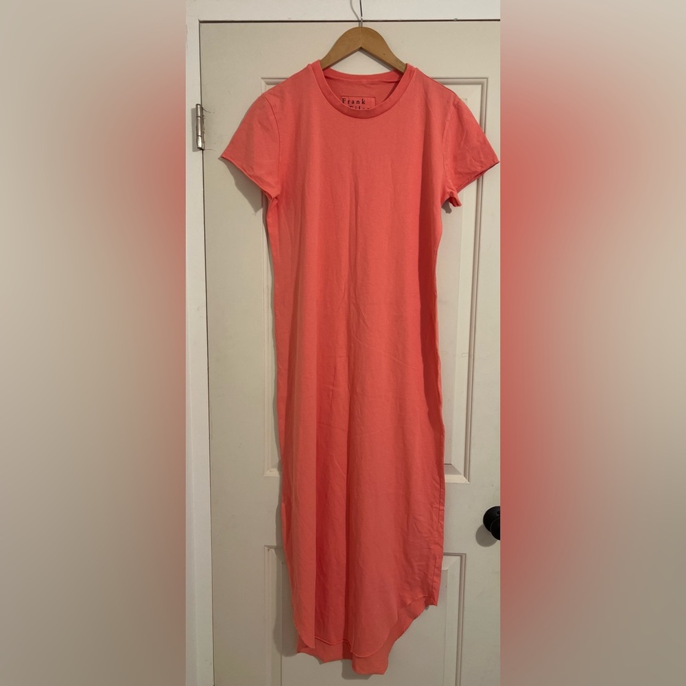 Frank‎ & Eileen $188 Tee Lab Midi Harper Shirt Dress Shirtdress Orange Large